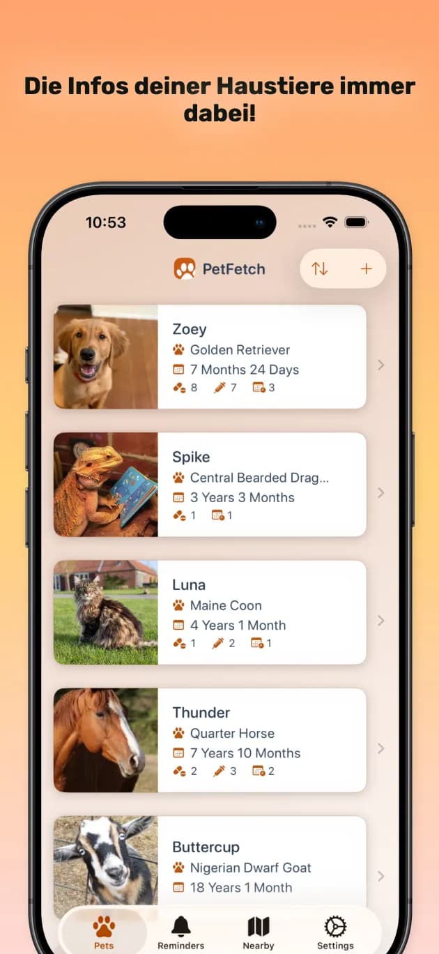 PetFetch app screenshot 01