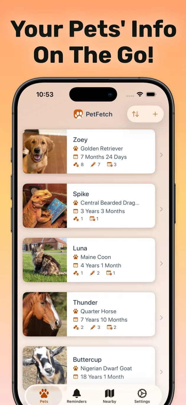 PetFetch app screenshot 01
